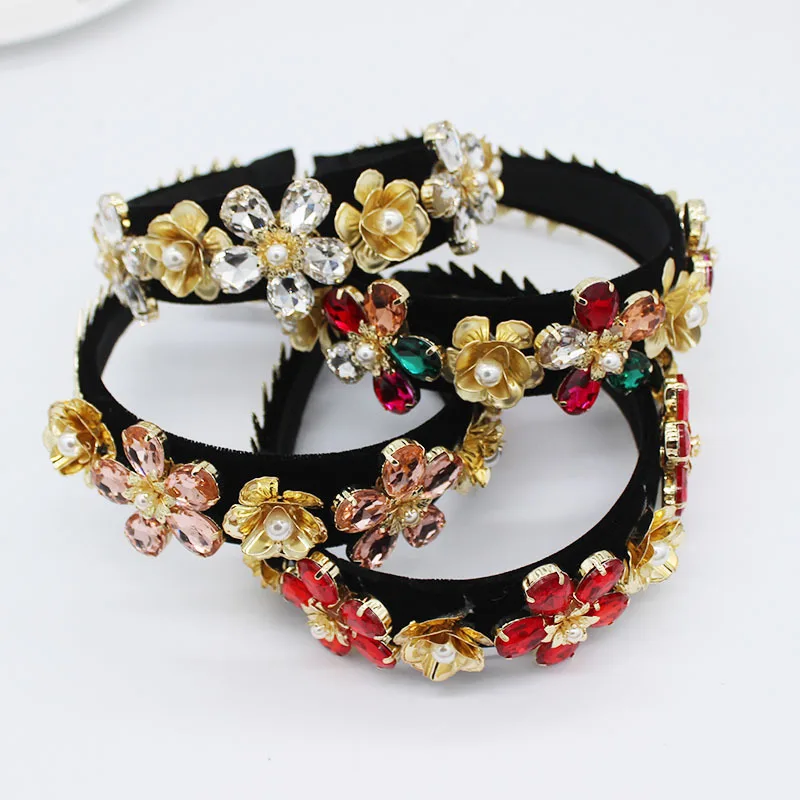 Женская повязка на голову с драгоценными камнями в стиле барокко |
