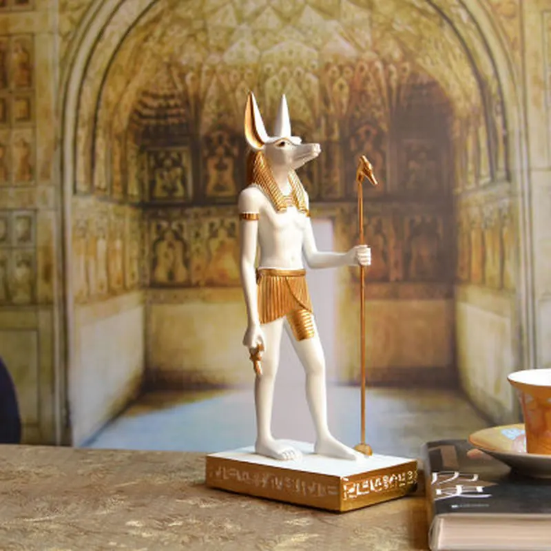 Египетское украшение Anubis The Dog God из смолы для дома, геомантическое искусство, ремесло, украшение для семьи, покровитель, друзья, родные подарки
