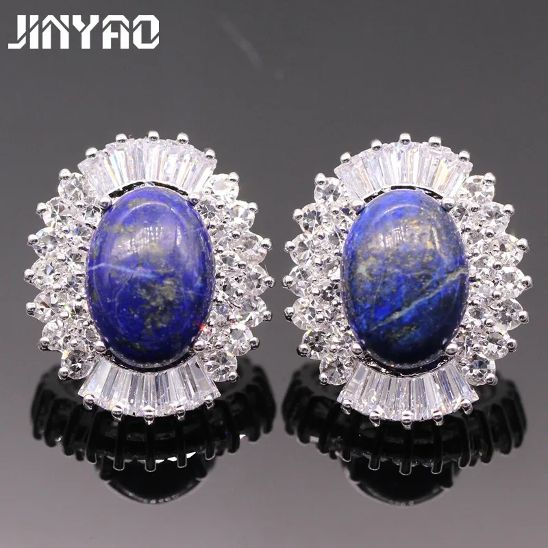 JINYAO модные эксклюзивные дизайнерские серьги очаровательные белого золота с
