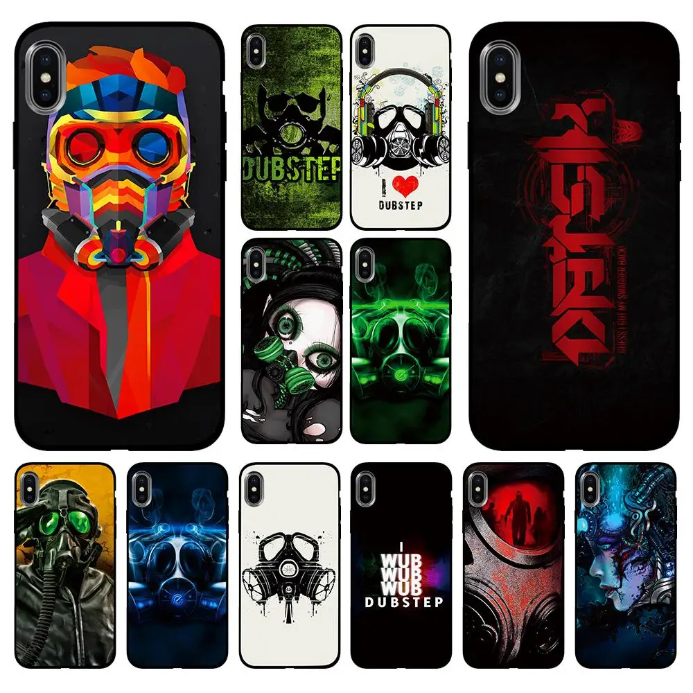 Dubstep противогаз Мягкий ТПУ чехол для Apple iPhone 6 6S 7 8 Plus 5 5S SE X XS MAX XR силиконовые чехлы |
