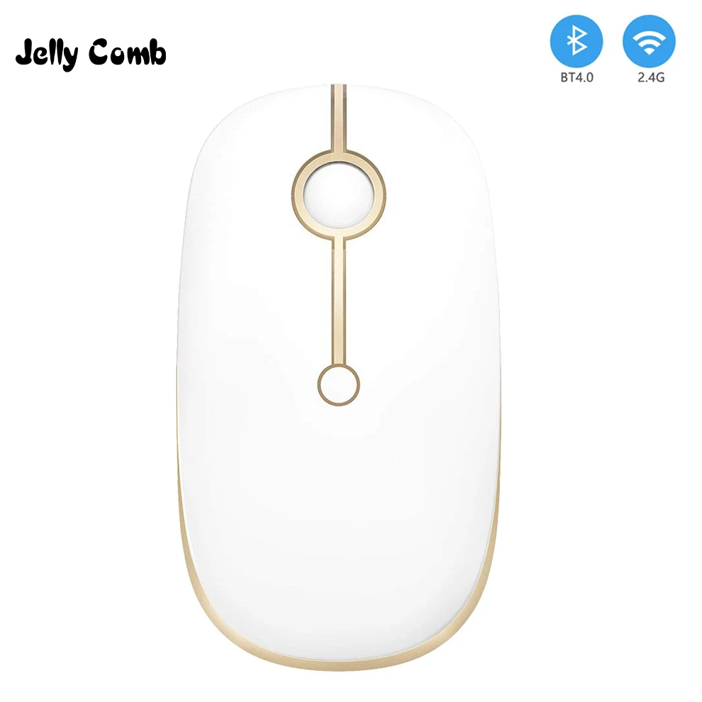 Bluetooth мышь Jelly Comb Беспроводная Бесшумная игровая 4 0 + 2 ГГц 2400 DPI|Мыши| |