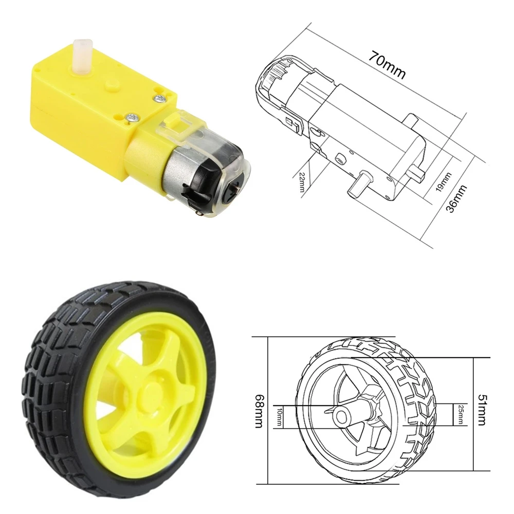 TT Мотор умный автомобиль мотор-редуктор для роботов для arduino Diy Kit колеса умный автомобиль двигатель для шасси роботизированное Дистанционное управление автомобиль DC мотор-редуктор