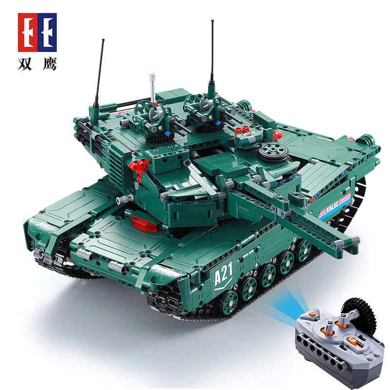 1498 шт Technic RC M1A2 танковый двигатель с функцией питания MOC строительные блоки кирпичи военные войны DIY техник игрушки для детей
