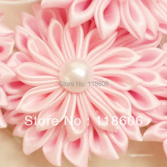 Хит продаж 70 шт./лот сатиновые канзаши цветы для волос японские вуалетки без