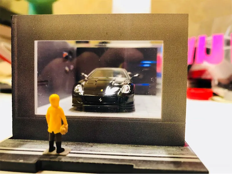 1: 64 масштаб Diorama &quotМаленькая мечта мальчика&quot окно мальчик мини подарок