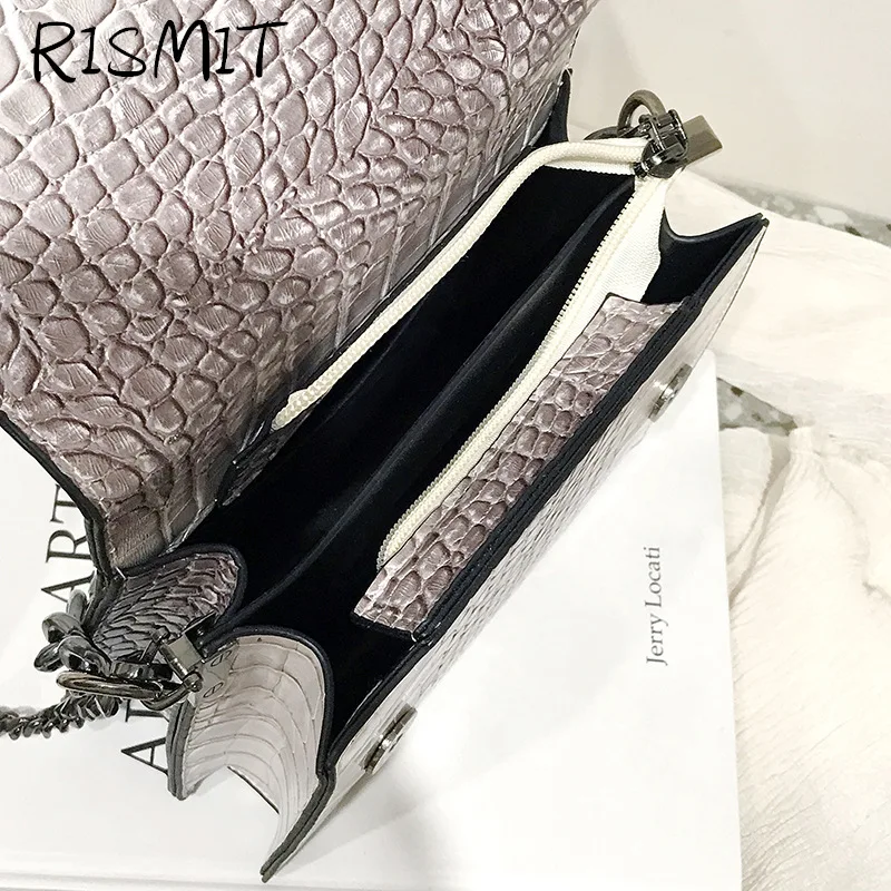 RISMIT 2019 новая дизайнерская крокодиловая обернутая сумка на одно плечо ручная