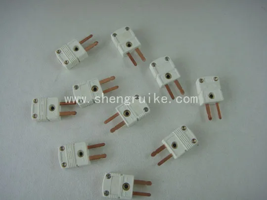 Разъем мини-термопары B плоский штекер и гнездо синего цвета похожий на OMEGA |