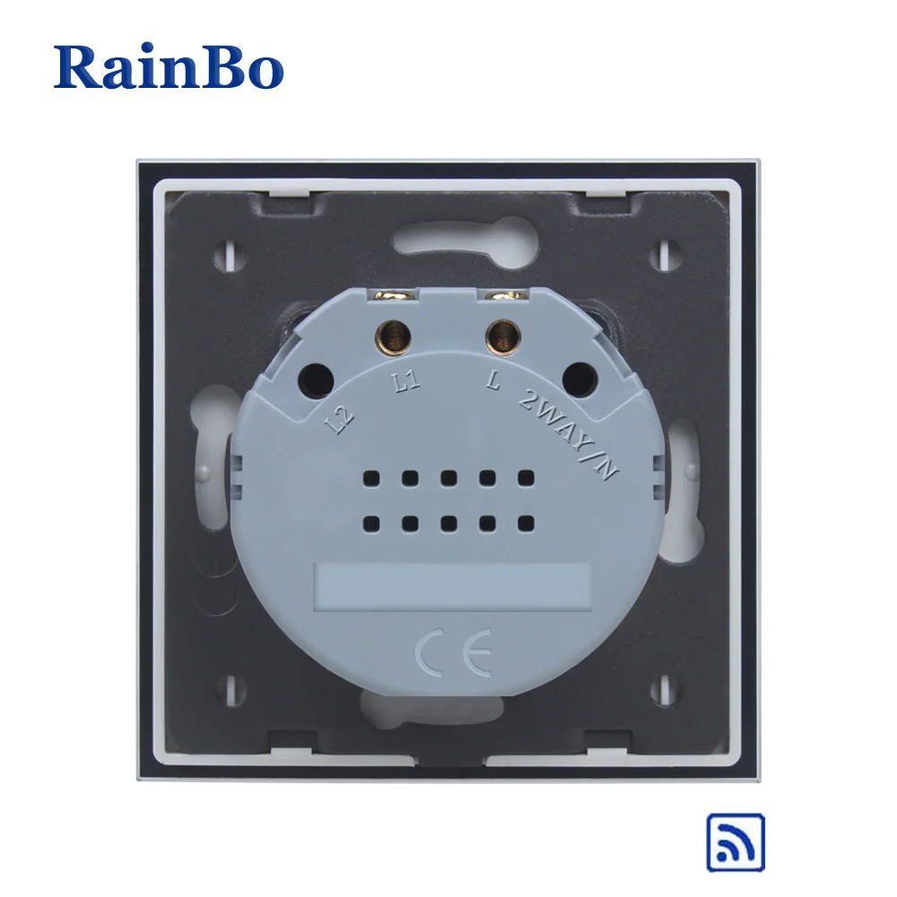 RainBo кристально-стеклянная панель-переключатель настенный-Переключатель ЕС