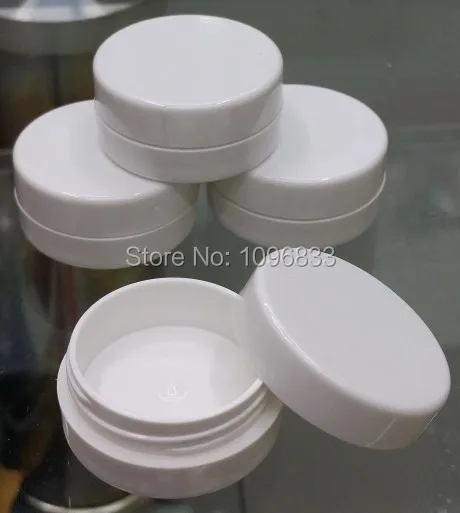 Белая банка для крема 2 г пластиковая упаковочная коробка образцов косметики