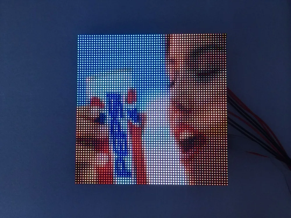 Крытый P3 Светодиодный модуль-панель для дисплея RGB полноцветная 64x64 точечная светодиодная матрица для цифровых часов 1/32 сканирования