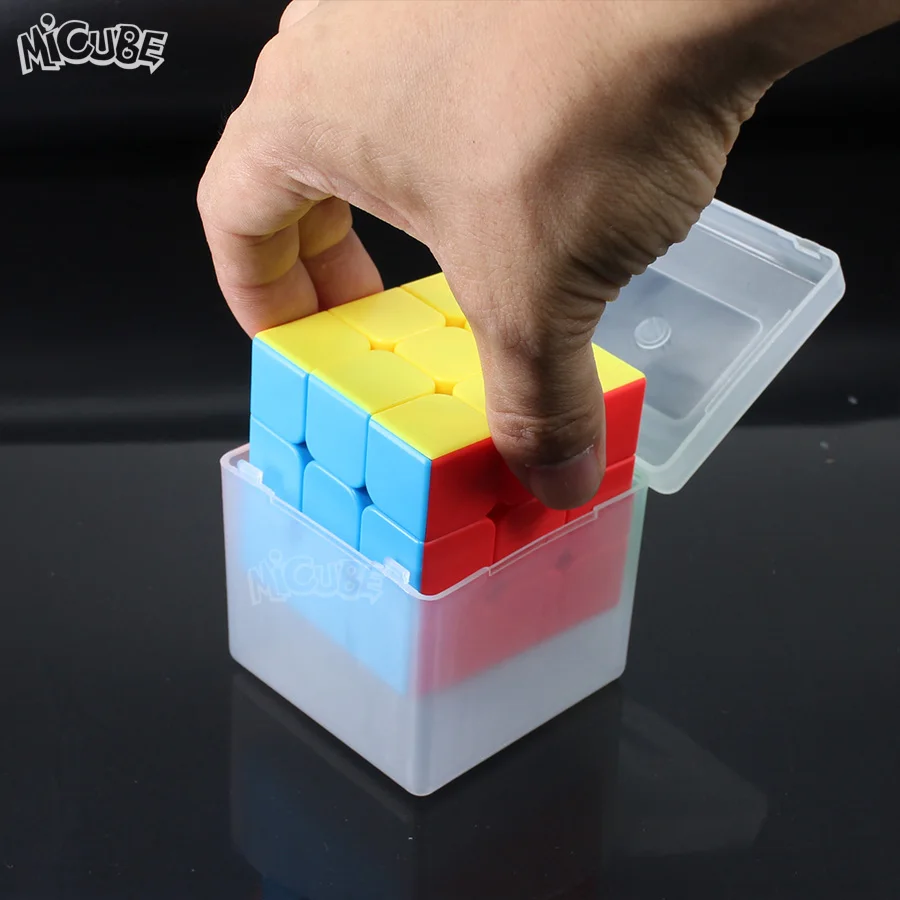Защитная коробка для кубиков, 3x3x3, магический куб, подходит для 3x3 SQ1, коробка для кубиков, коробка для хранения, полупрозрачная пластиковая экономия
