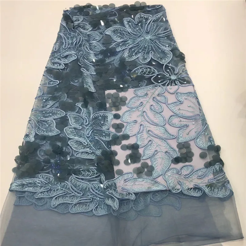 

Cassiel New African Sequins Lace Fabric French Lace Fabric Blue Color 2019 High Quality Lace Nigeria Lace Fabric For Aso Ebi