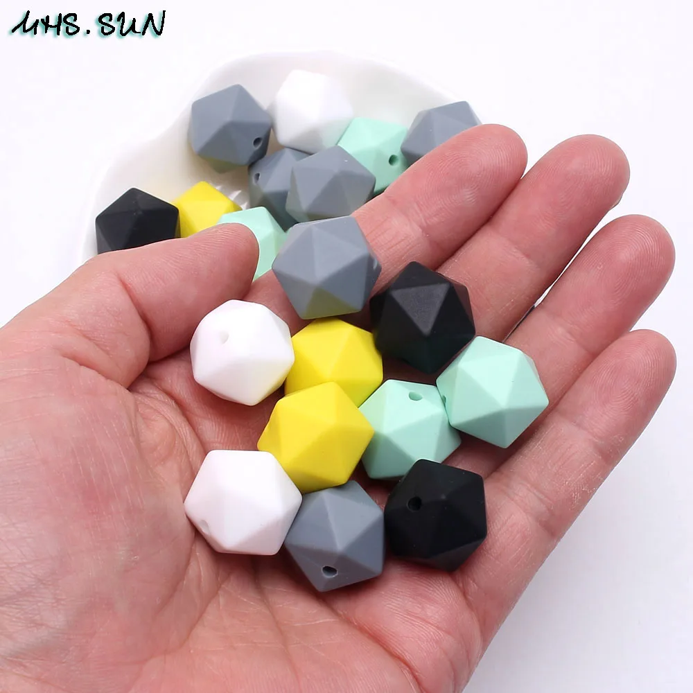 Силиконовые бусины MHS.SUN Lcosahedron для детей мягкие силиконовые игрушки прорезывания