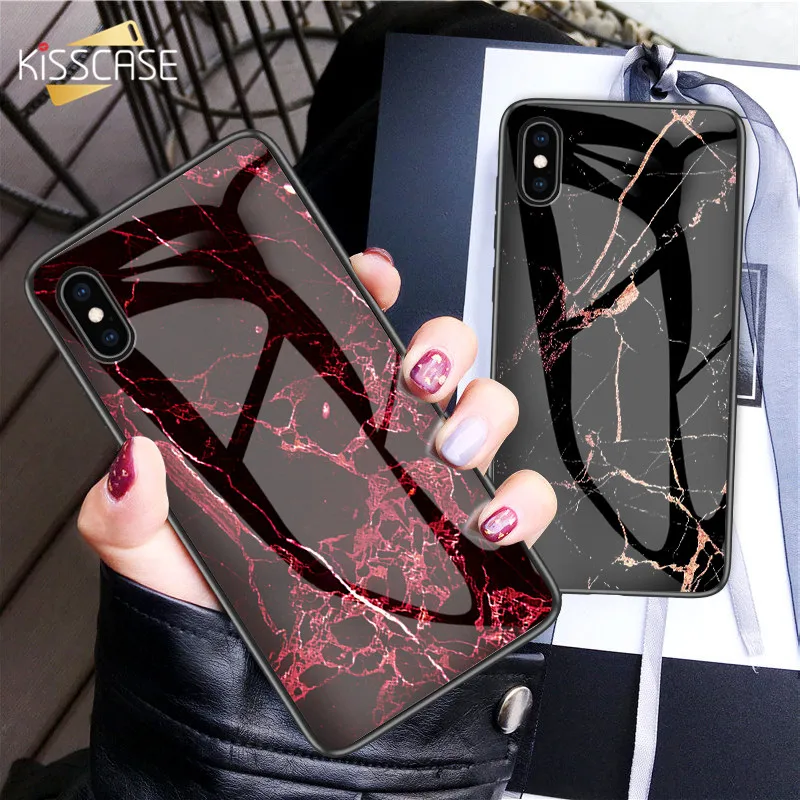 Оригинальный дизайнерский чехол KISSCASE с мраморным узором для iPhone XR XS X