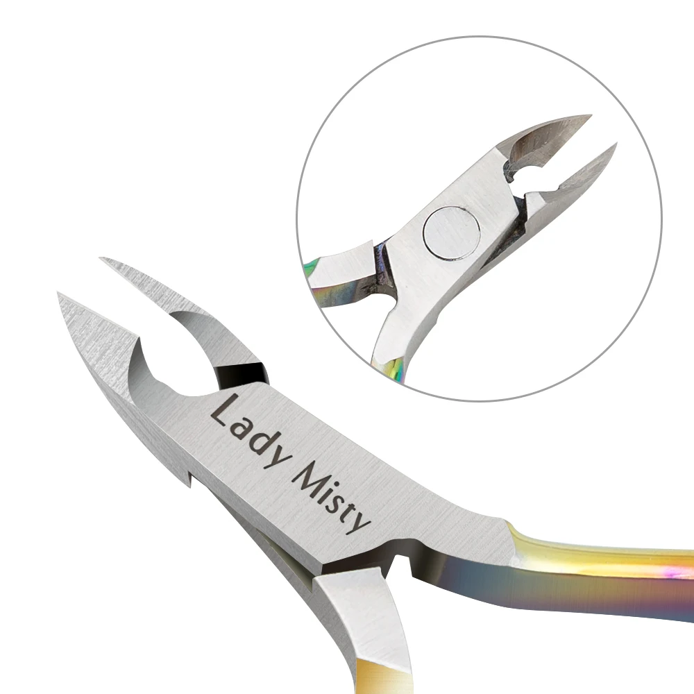 Радужные цветные кусачки для кутикулы ногтей Ножницы из нержавеющей стали