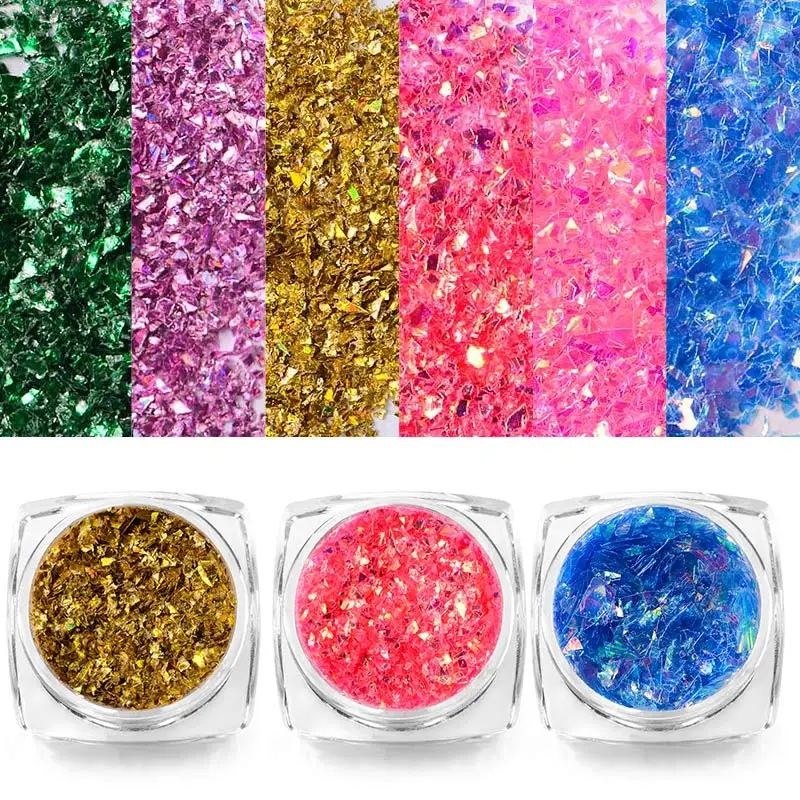 T-TIAO CLUB 1 Box Holo Nail Sequins Powder Gradient Flake Glitter Manicure Art Paillettes Decoration Tips | Красота и здоровье