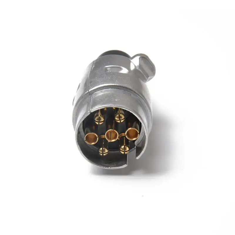 

Durable 7 Pin Aluminium Alloy Plug Trailer Truck Towing Electrics 12V Connector (EU Plug) 7 Pin Trailer connector adapter