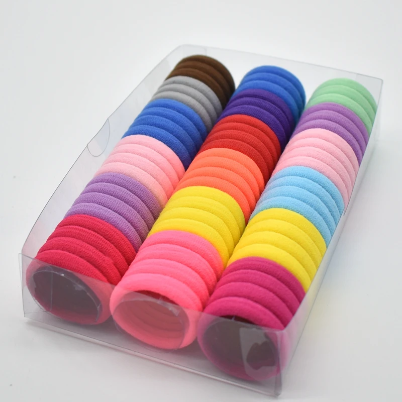 3 см 66 шт. новые женские хлопковые резинки для волос с принтом фиксации хвостиков