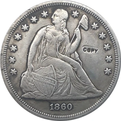

Копия монеты на сидение «Свобода» 1860-O