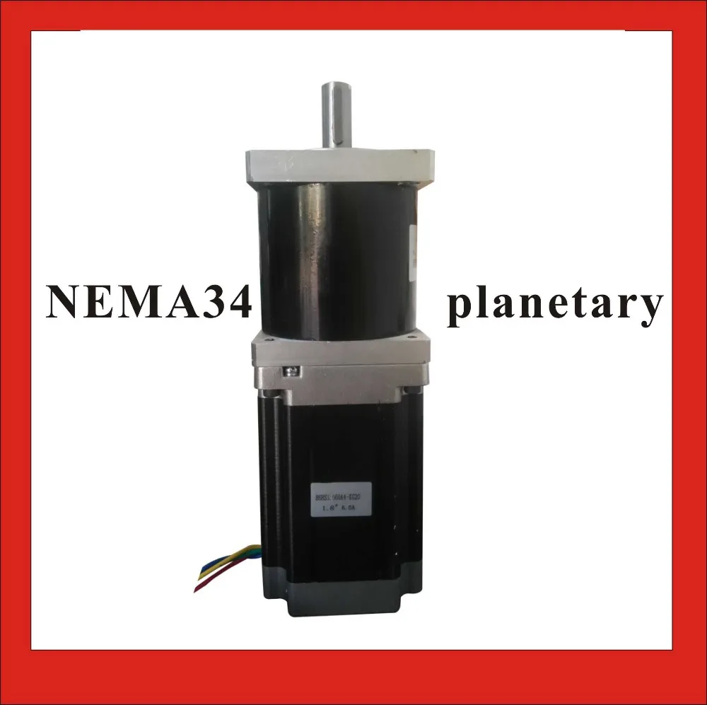 

NEMA 34 Planetary Stepper Motor 126mm Motor Length NEMA34 Geared Stepper Ratio 15 20 25 50 100 :1 Rated load 80N.m
