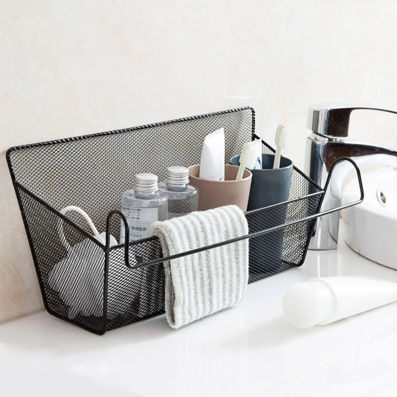 Iron hanging basket dormitory bed storage bookshelf bedside rack | Storage Holders &amp Racks