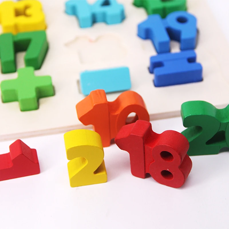 Дети Номера Головоломки Раннее Образование Жж Цифровой Древесины Стороны Нуля