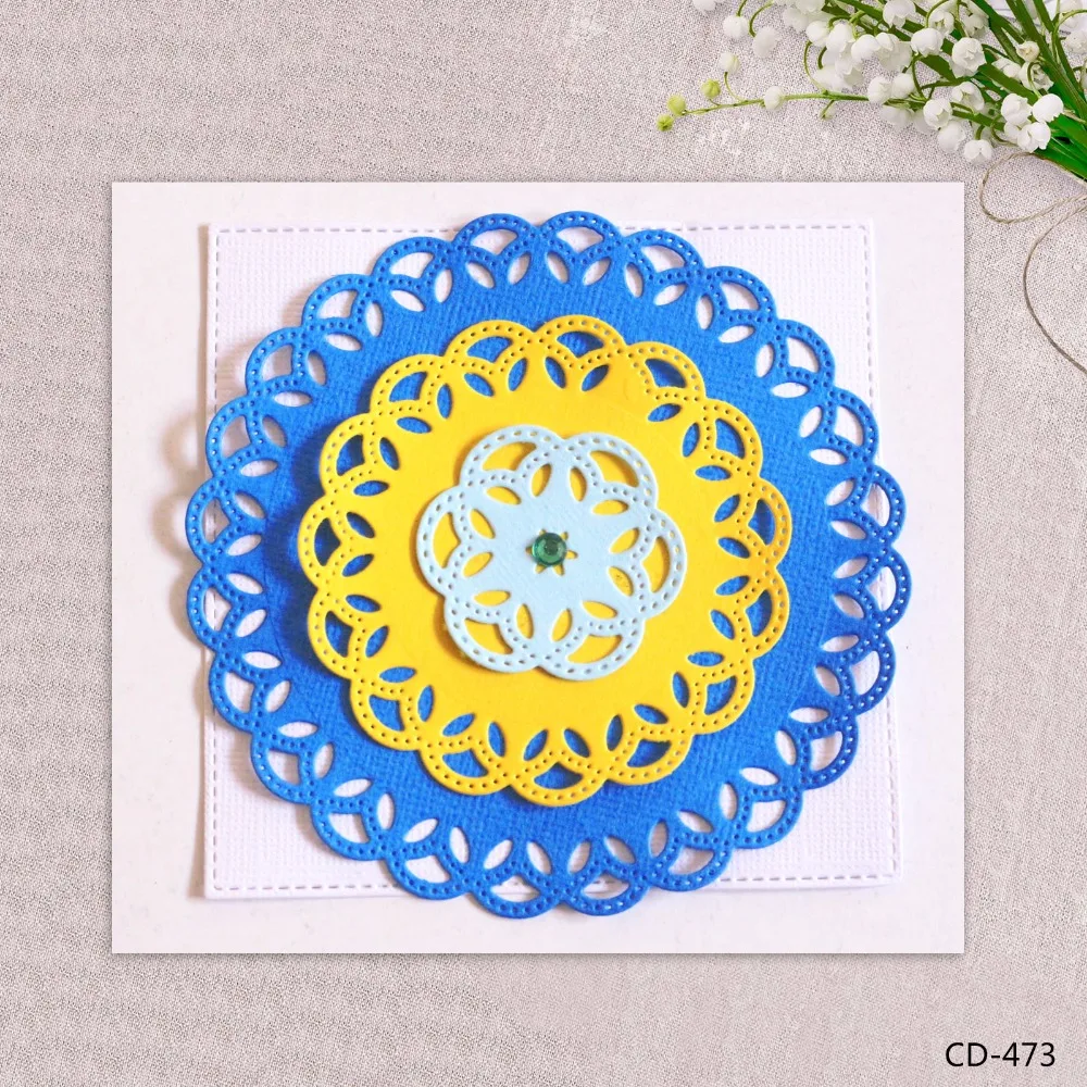 

Round lace element Metal Cutting Dies for DIY Scrapbooking Photo Album Embossing Folder Stencil Die Cut