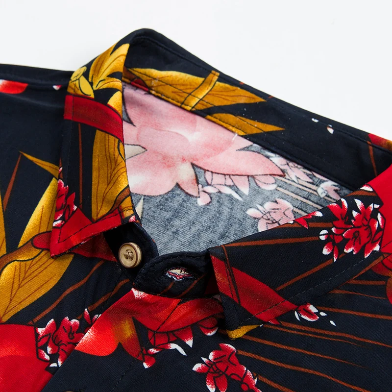 2017 новые летние мужские повседневные рубашки модные с коротким рукавом принтом