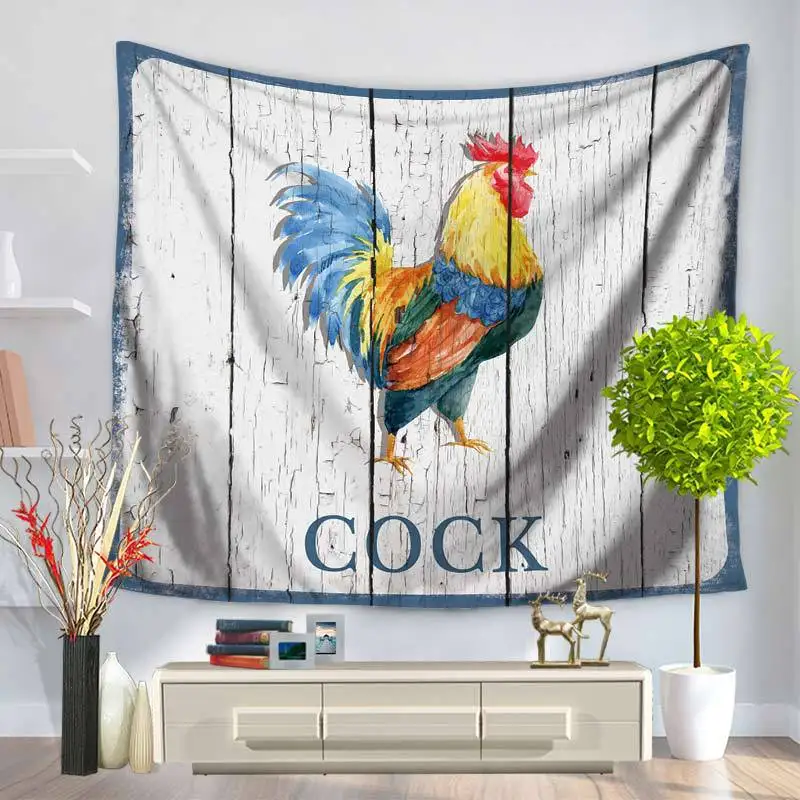 Home Decorative Wall Hanging Carpet Tapestry Rectangle Bedspread Animal Cock Chick Pattern GT1124 | Дом и сад
