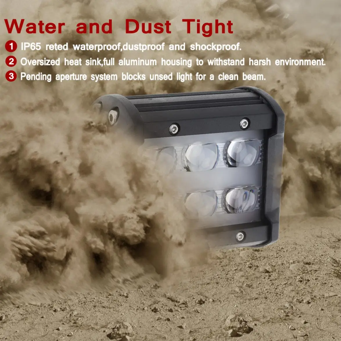 4 Inch 30W 6000LM 6000K LED Car Work Light Spot Lamp with Two Rows Bars Worklight Offroad for Pickup Wagon | Автомобили и