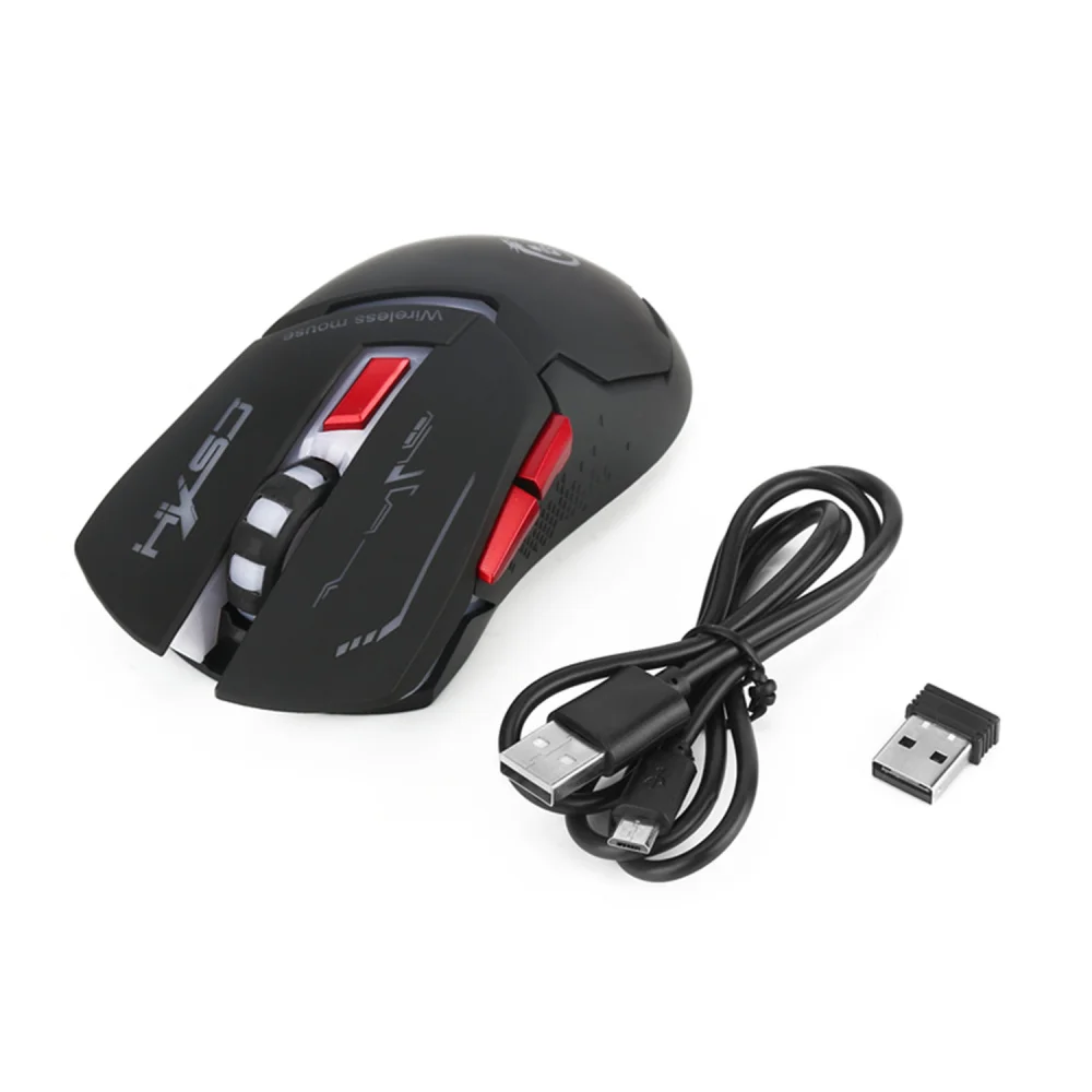 HXSJ X30 новая USB зарядка цветная Люминесцентная игровая мышь 2400DPI Съемная