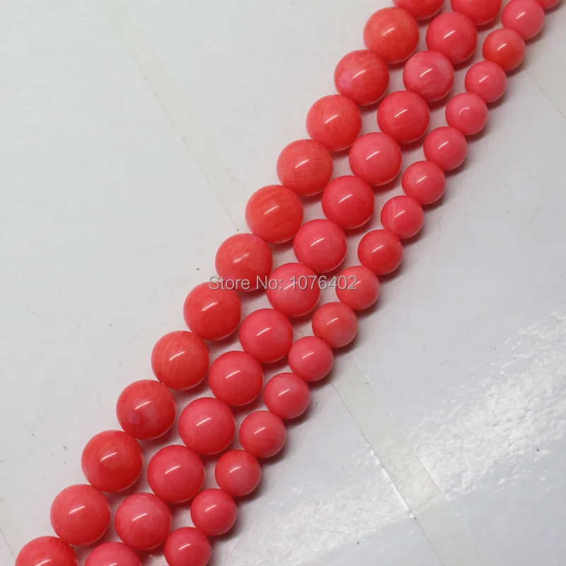 

Mini.order is $7! 3,6,8,9mm Pink Coral Round Spacer Loose Beads 15"