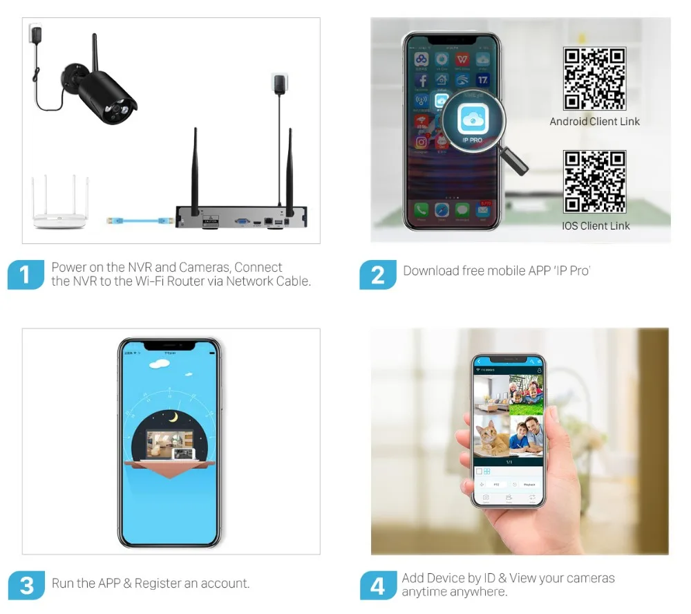 Besder 8CH WiFi NVR комплект 1080P Автоматическая пара P2P Беспроводная система безопасности 8CH 2.0MP CCTV комплекты 8 шт. уличные водонепроницаемые камеры системы