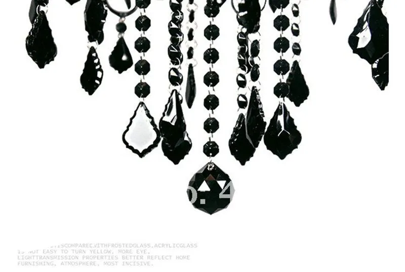 저렴한 레트로 카페 바 블랙 샹들리에 크리스탈 펜던트 매달려 조명 15 팔 크리스털 Lustres Led 루미나리아 호텔 거실 블랙 램프
