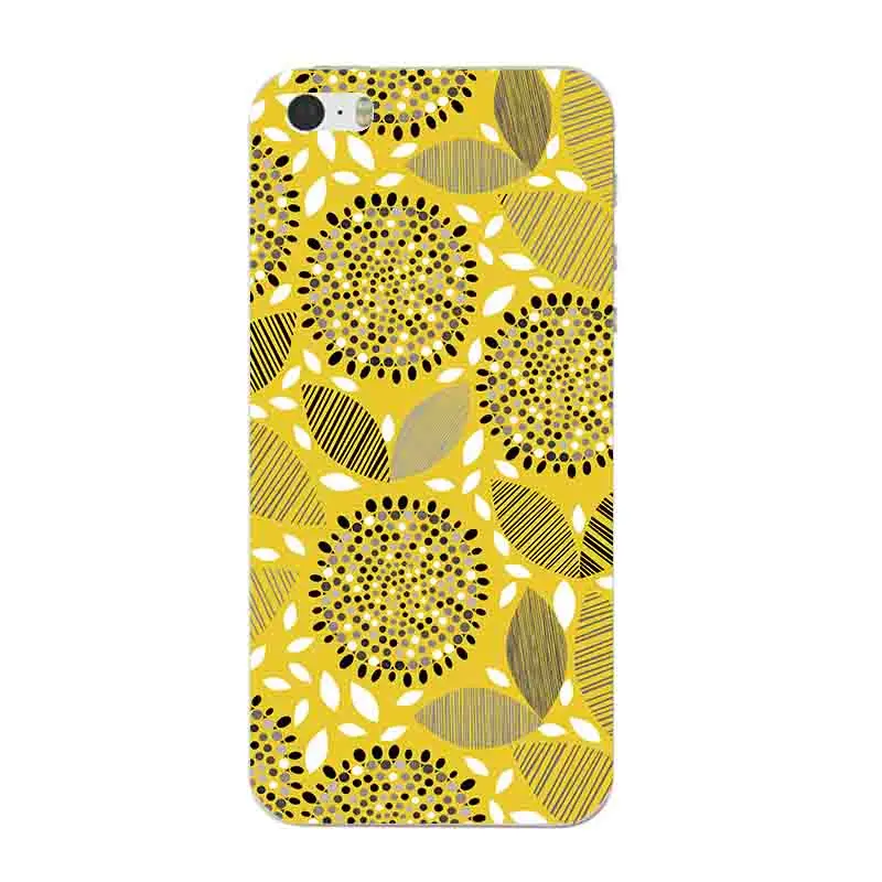 For iPhone SE Phone Case 5G 5S Cover 4.0 Inch 5C Shell Soft TPU Flowering Design Painted Coque | Мобильные телефоны и