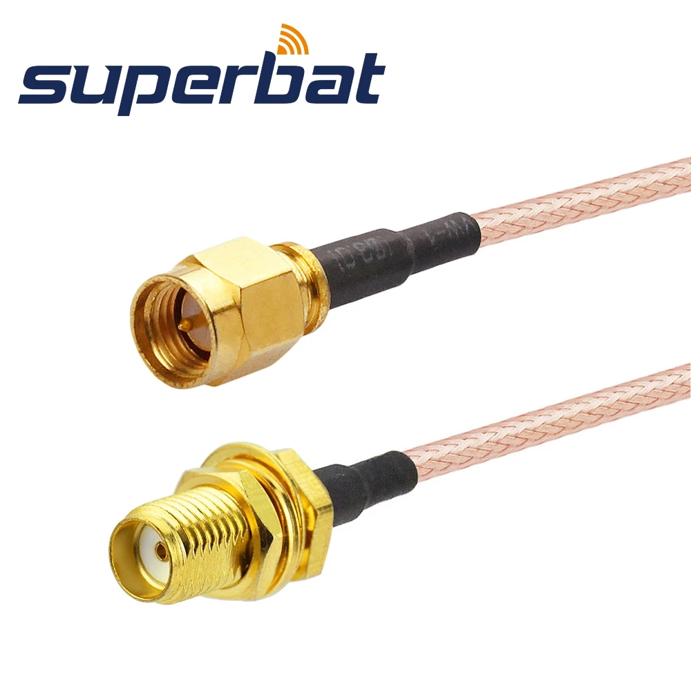Superbat SMA перегородка Джек к Прямой разъем ОТРЕЗОК кабеля RG316 30 см антенна подающий