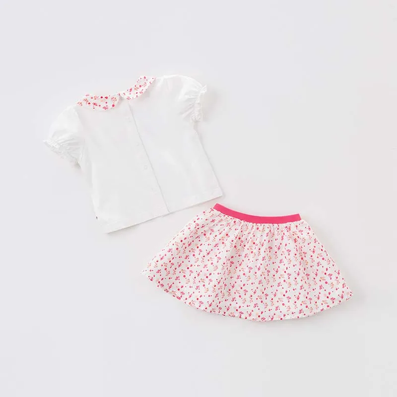 Dave bella/летние комплекты одежды для малышей Детские Топы + юбка костюмы из 2