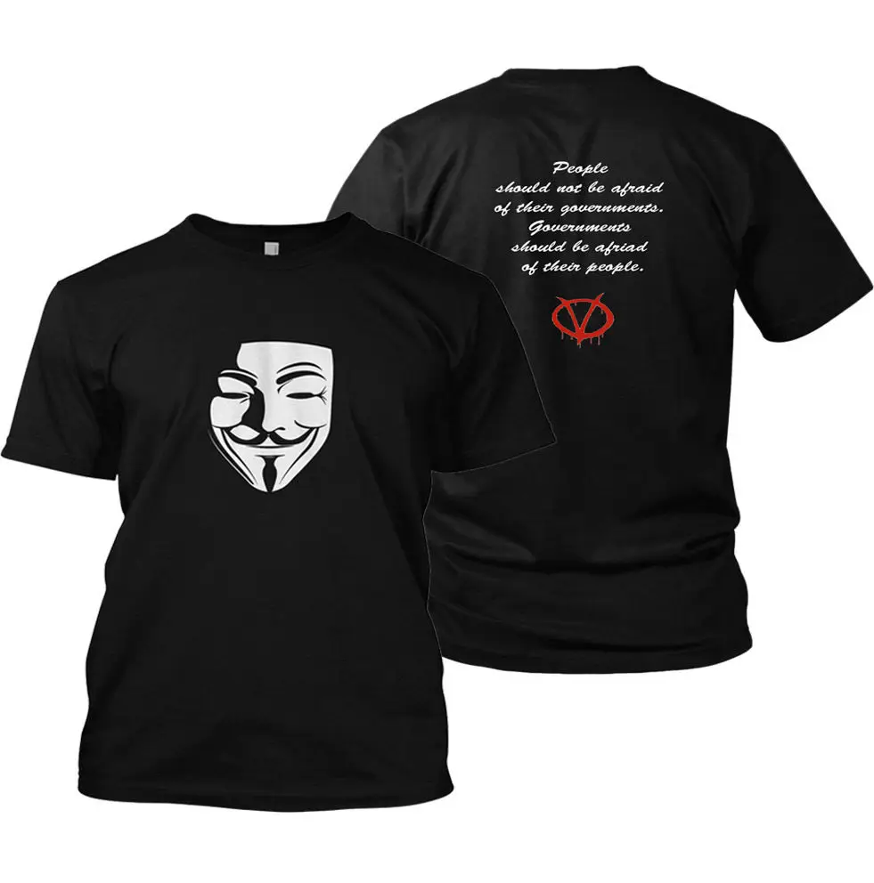 Футболка V For Vendetta Anarchy 99% Fawkes Mask Anonymous rally футболка с принтом disobey мужская летняя