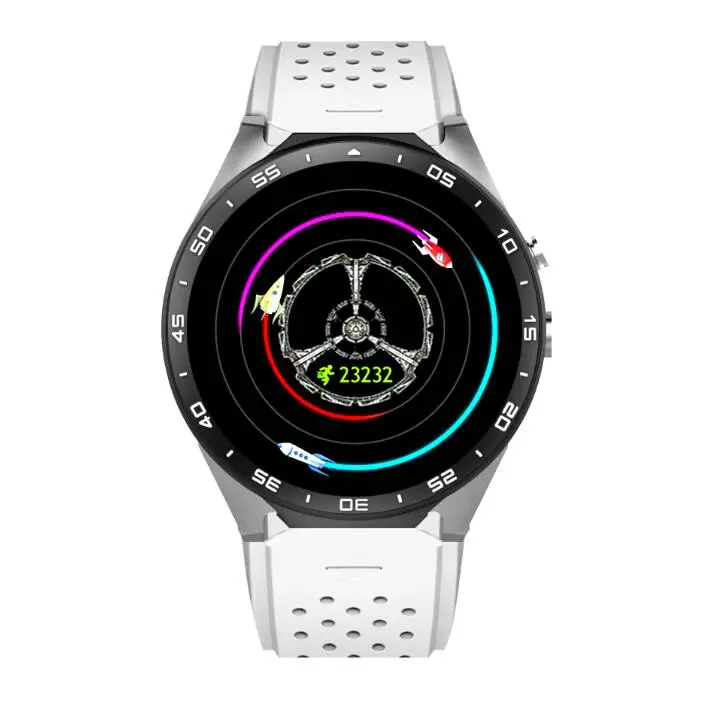 KW88 Смарт-часы 1,39 дюймов MTK6580 четырехъядерный 1. 3g HZ Android 5,1 3g Smartwatch 400 mAh 2,0 мегапиксельный монитор сердечного ритма трекер - Цвет: Белый