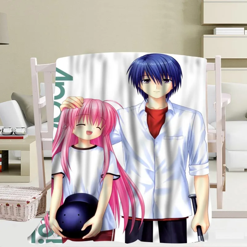 Изготовленное на заказ одеяло Angel Beats аниме мягкое одеяло Сделай Сам ваше изображение украшение спальни размер 58x80 дюймов, 50X60 дюймов, 40X50 дюймов - Цвет: Blanket