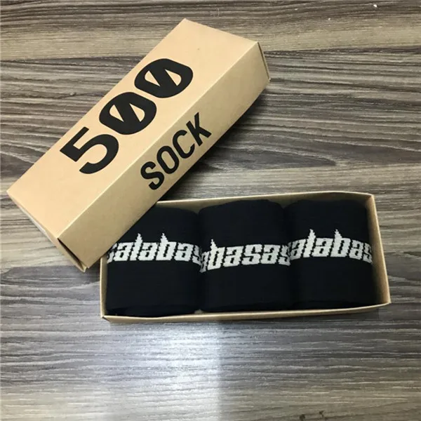 3 пар/кор. Мода, мужские носки для улицы, Европы, хип-хоп, 500, Tidal, Молодежные носки для мужчин и женщин, индивидуальные носки - Цвет: 3black