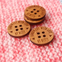 personalized wooden buttons for knitted and crocheted items buttons for handmade items custom wooden buttons mk003