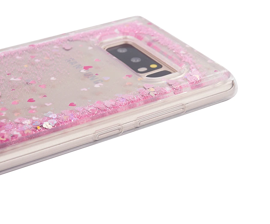 Напиток bottle динамический Жидкий чехол для Samsung Galaxy S6 S7 Edge S8 Plus Bling Star зыбучие пески