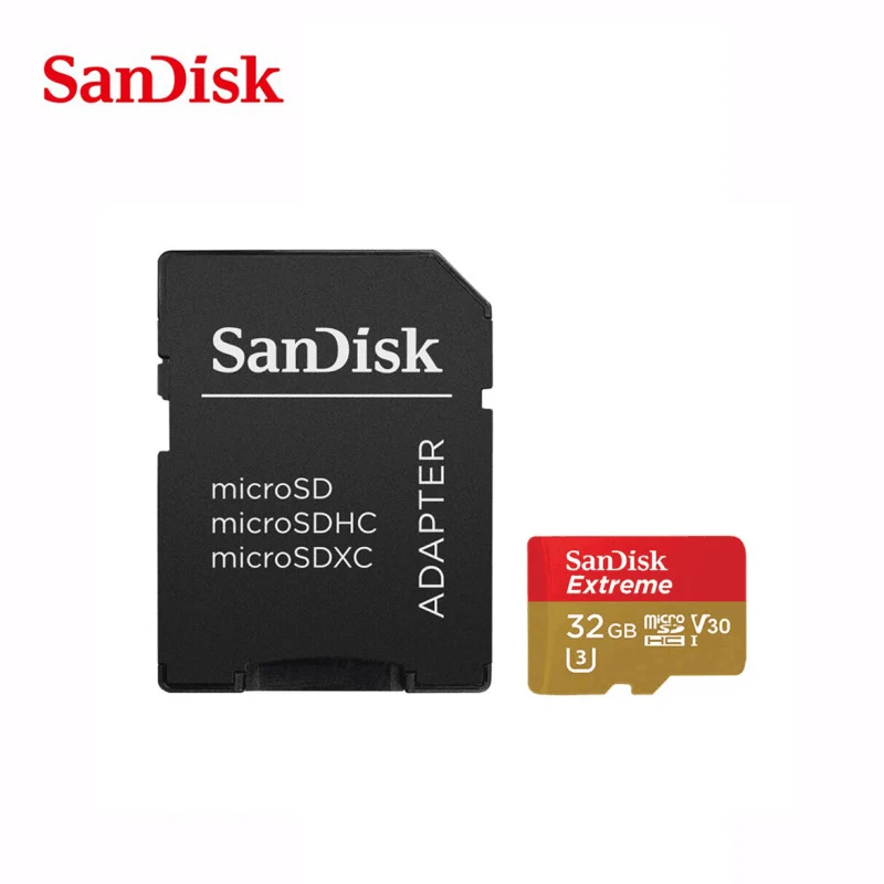 Двойной Флеш накопитель SanDisk Extreme карты памяти в micro SD карта 32 Гб microSDHC UHS I microSDXC 64