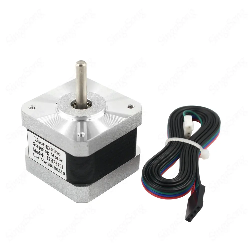 3pcs. Nema17 motor17HS3401 с 4мя фазами, Nema 17(Национальная ассоциация владельцев электротехнических предприятий) шаговый двигатель 42 двигатель 42bygh 1.3A, сертификация CE, ROSH, ISO для станков с ЧПУ лазерной и 3D принтер