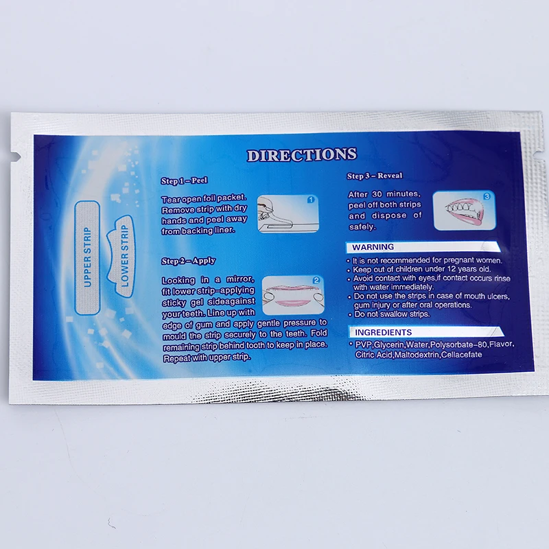 28 штук упак. не пероксид полоски отбеливание зубов профессиональные белые