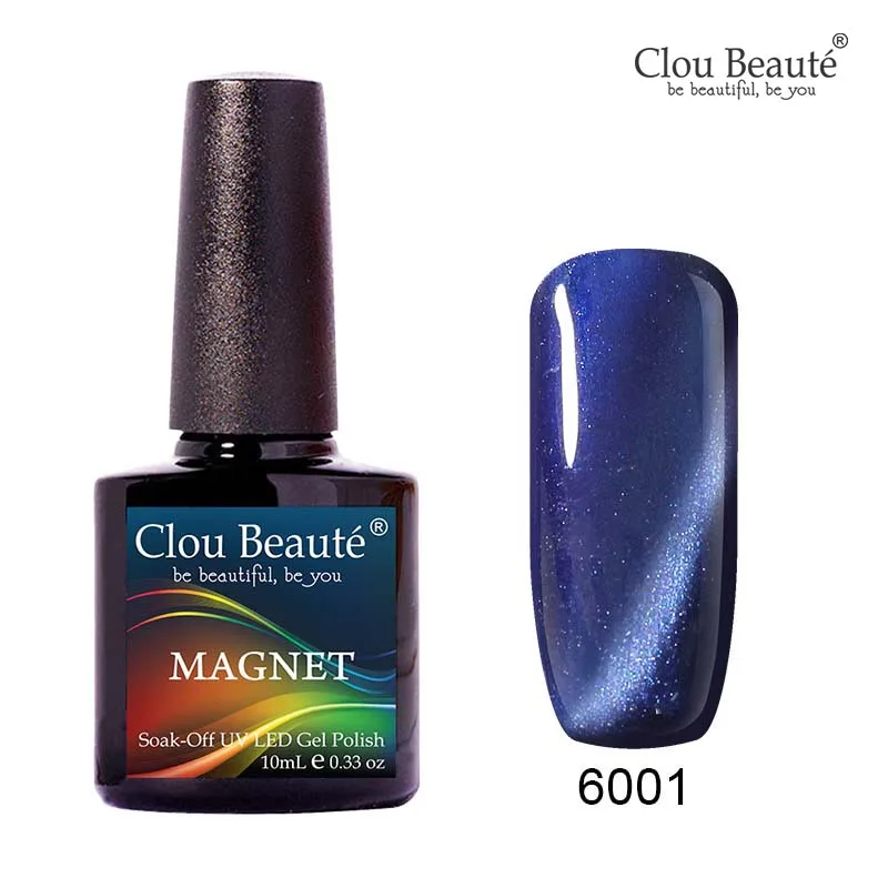 6001 Clou Beaute кошачий глаз Гель-лак для ногтей unhas em гель замочить от Nagellak золотая линия темно-синий Магнитный Гель-лак для ногтей гель - Цвет: 6001