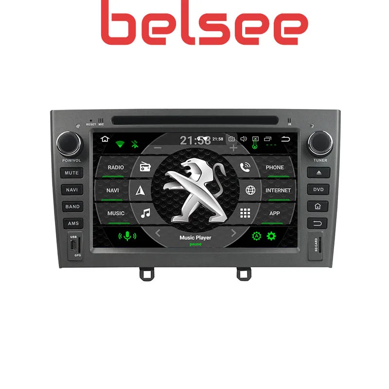 Belsee для peugeot 308 408 308SW 2007 2008 2009 2010 Android 8,0 Авто Мультимедиа Радио авторадио головное устройство стерео 4 Гб Ram gps
