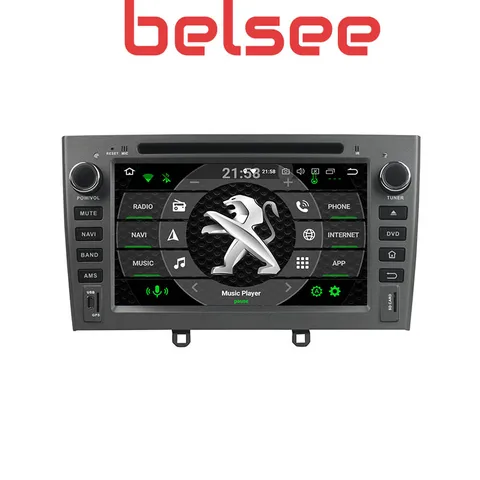 Автомагнитола Belsee для Peugeot 308, 408, 308SW, 2007, 2008, 2009, 2010, Android 8,0, 4 Гб ОЗУ, GPS