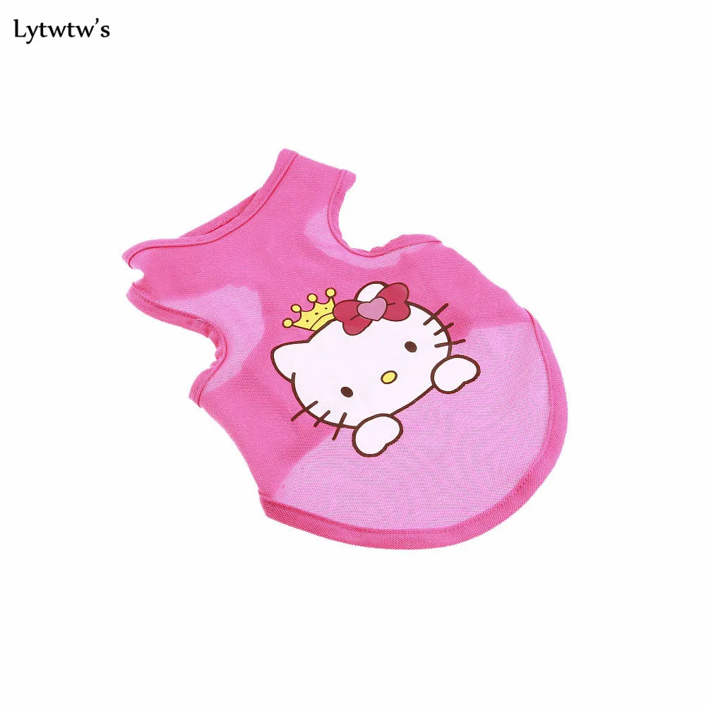 1 шт. Lytwtw's лето мультфильм Kawaii Hello дышащая сетка для домашних собак Vestes одежда